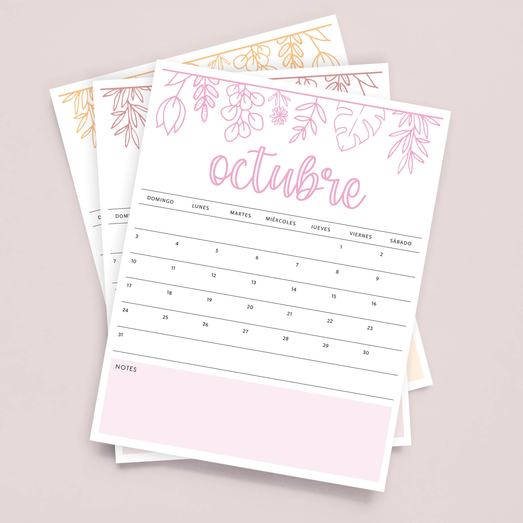 calendario para imprimir