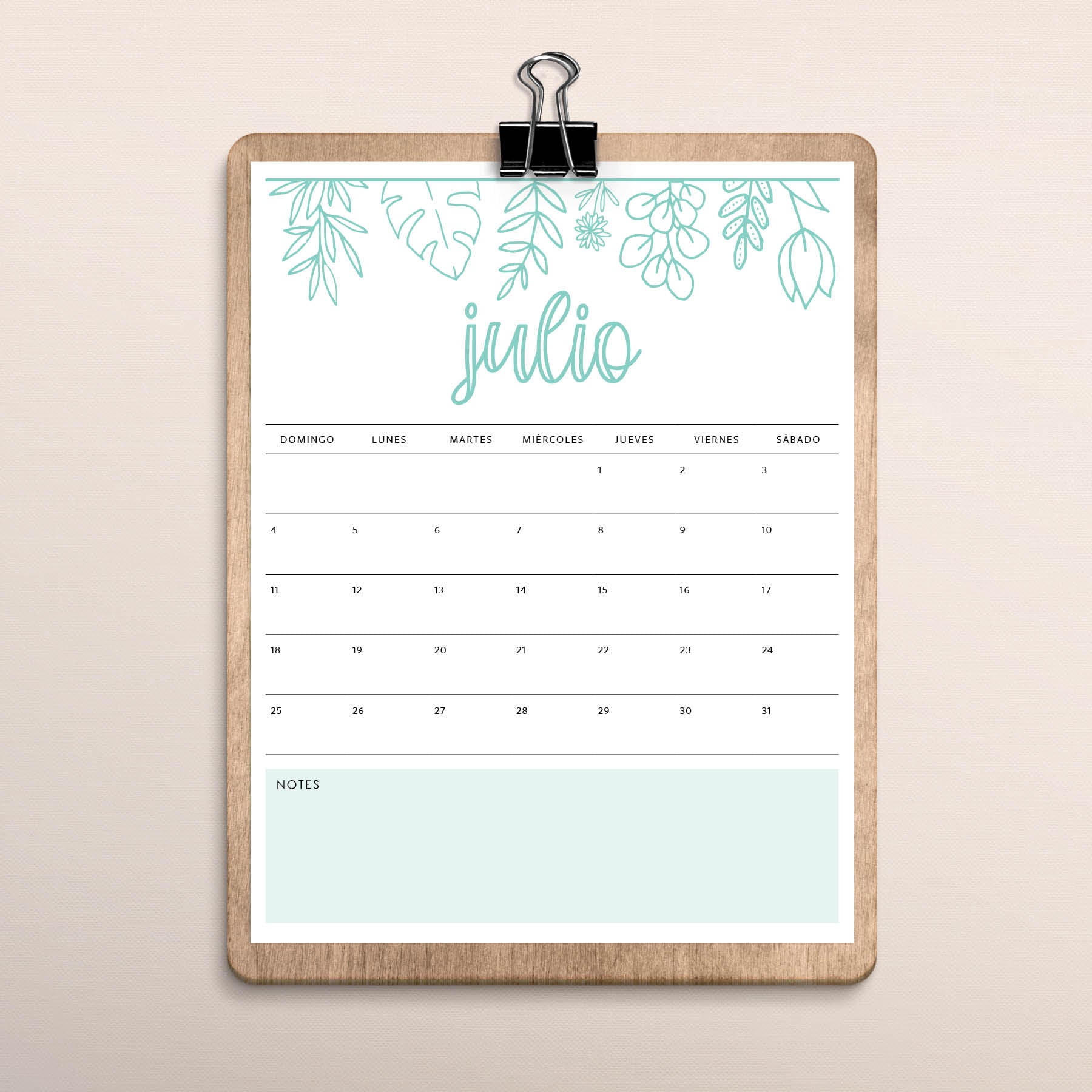 calendario para imprimir