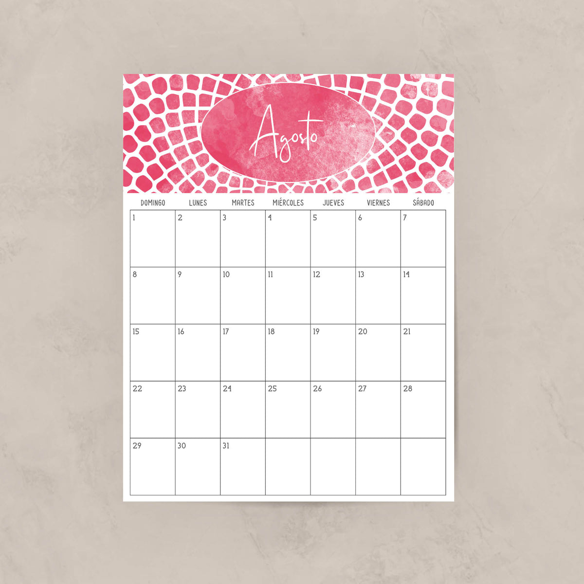 calendario para imprimir