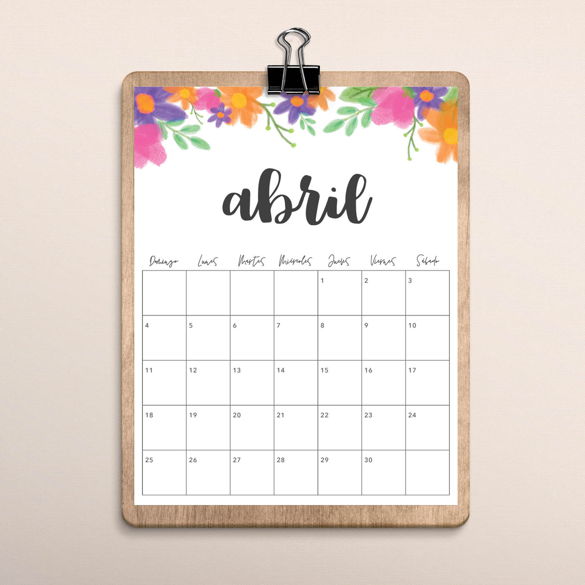 calendario para imprimir