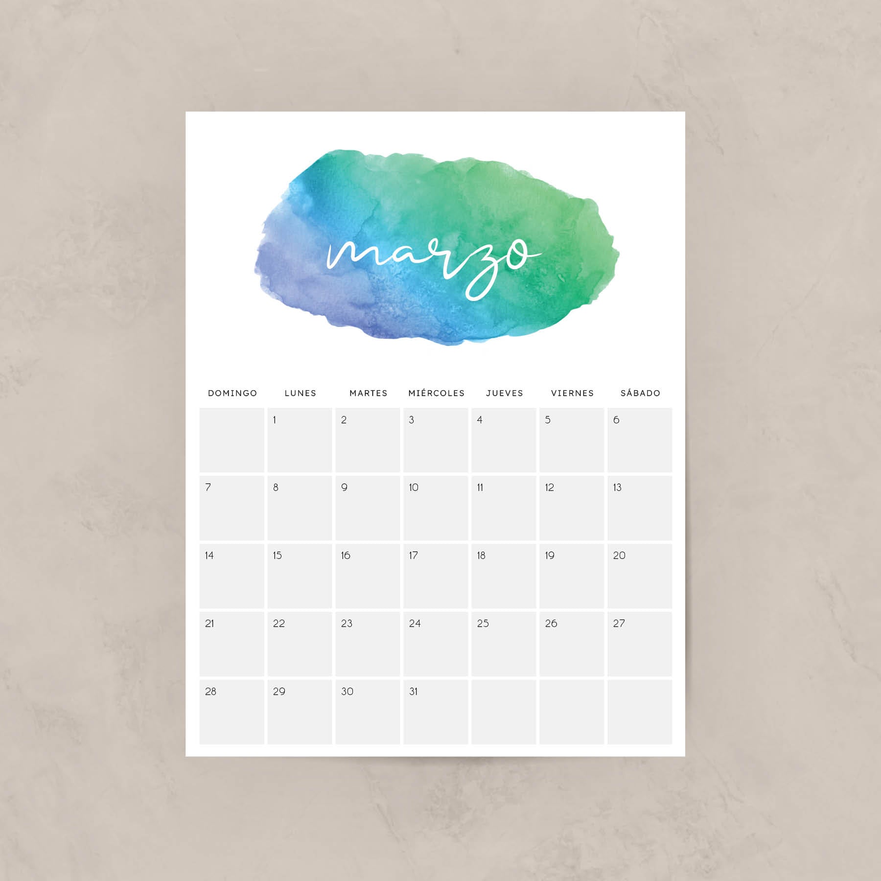 calendario para imprimir