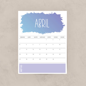 calendario para imprimir