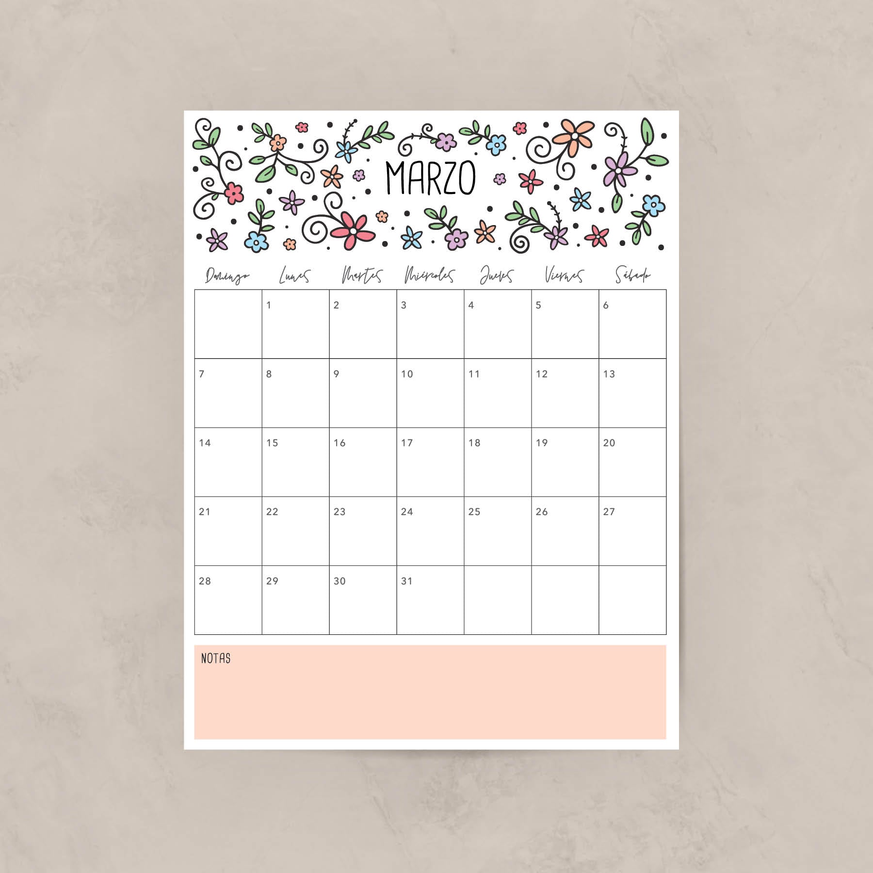 calendario para imprimir