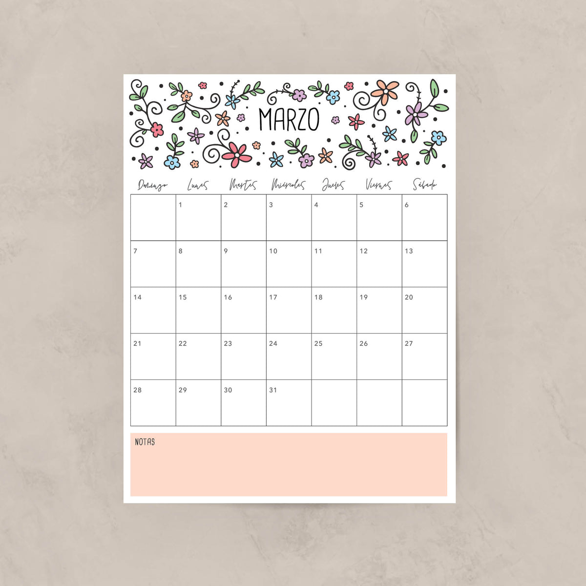 calendario para imprimir