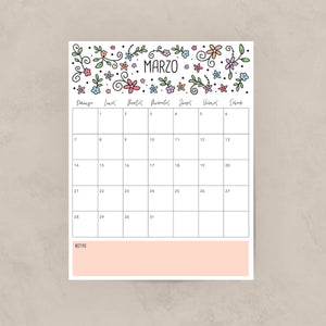 calendario para imprimir