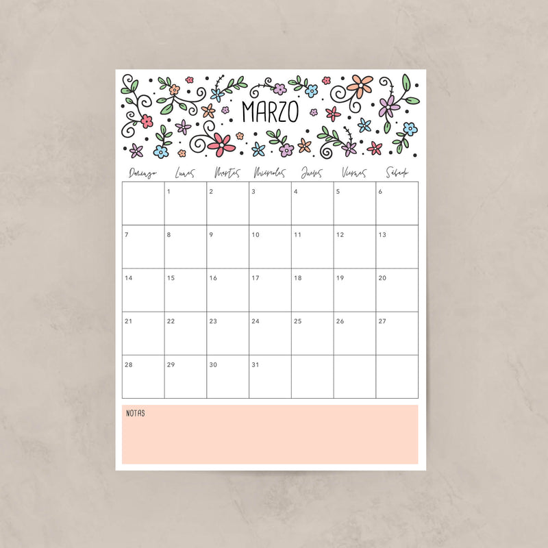 calendario para imprimir