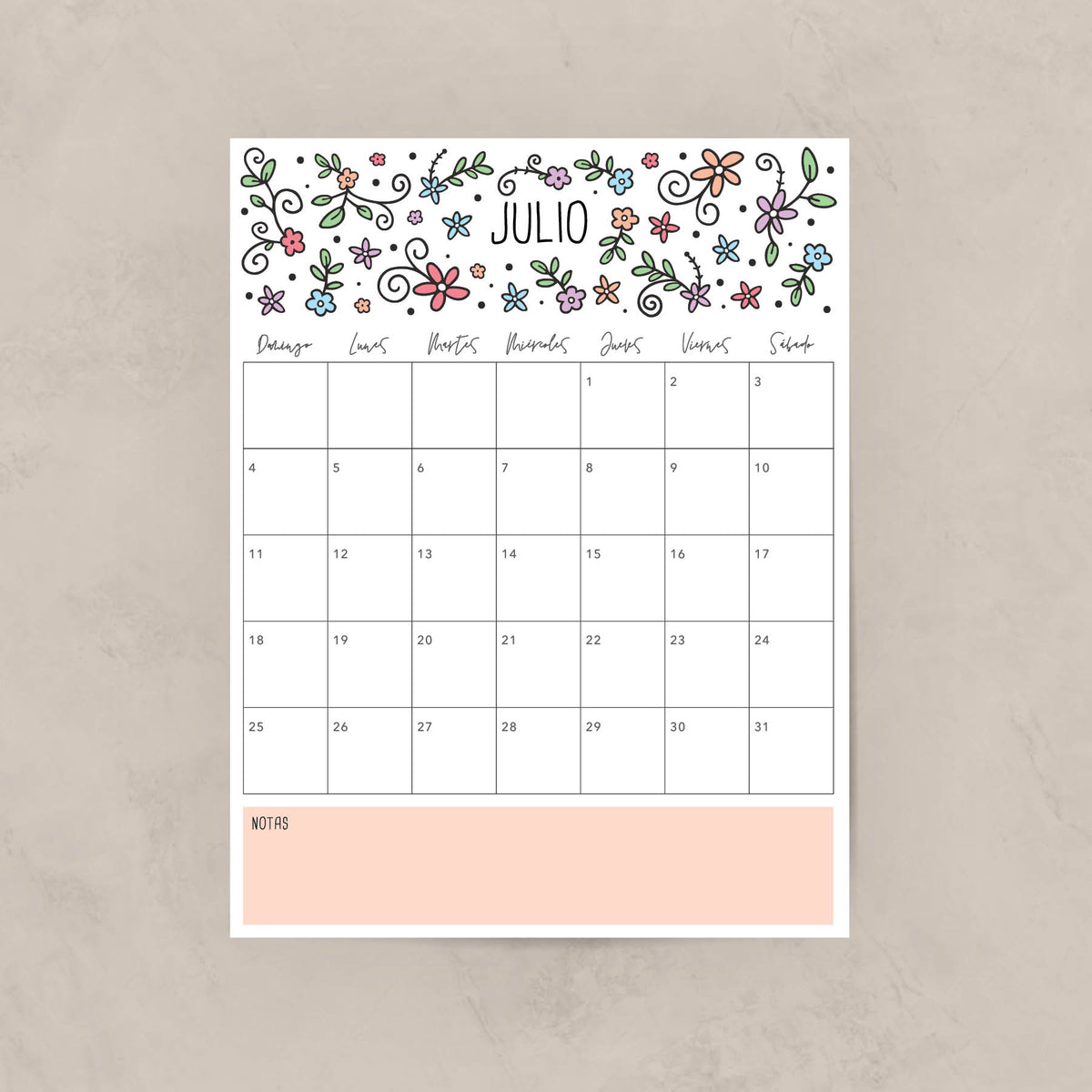 calendario para imprimir