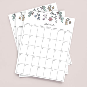 calendario para imprimir