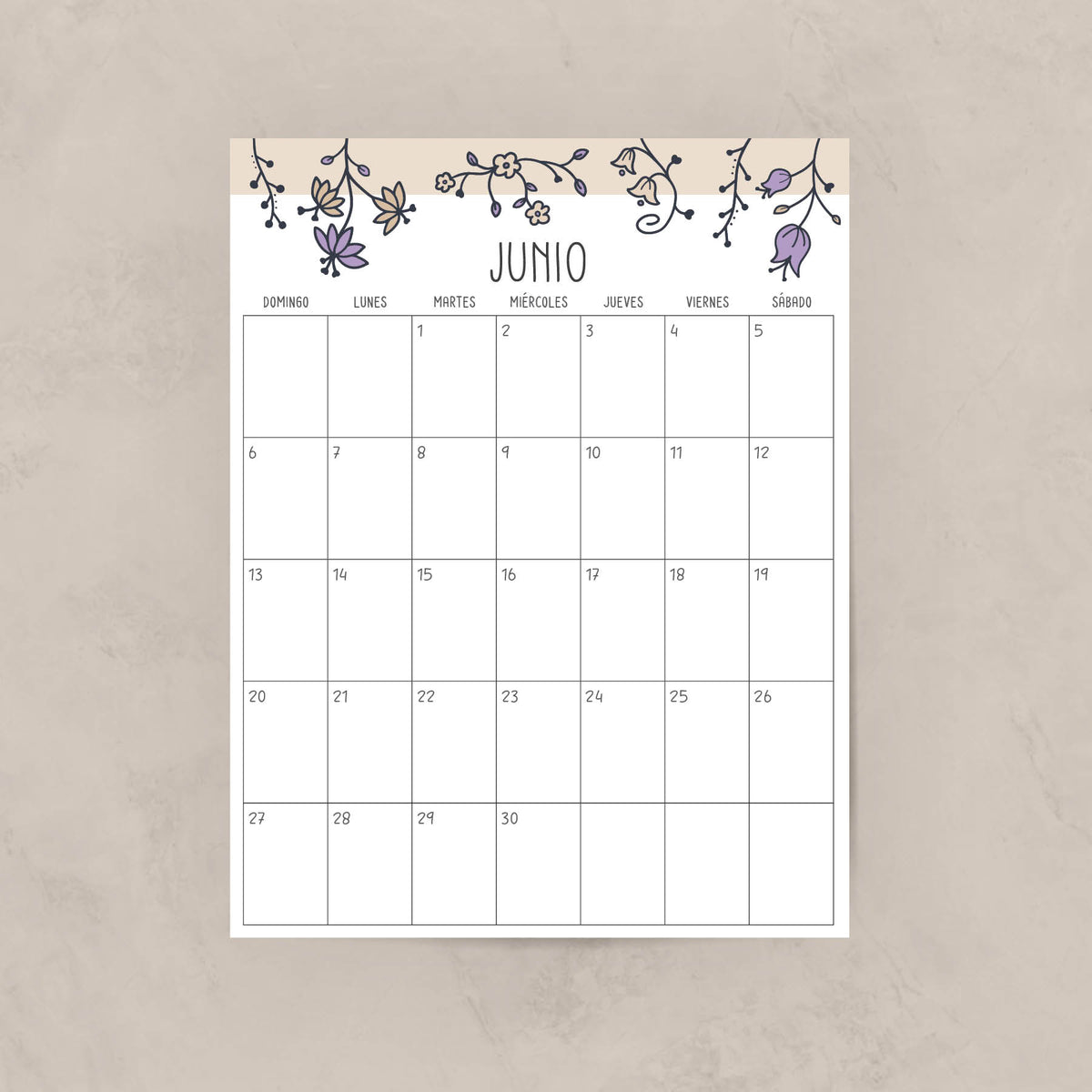 calendario para imprimir