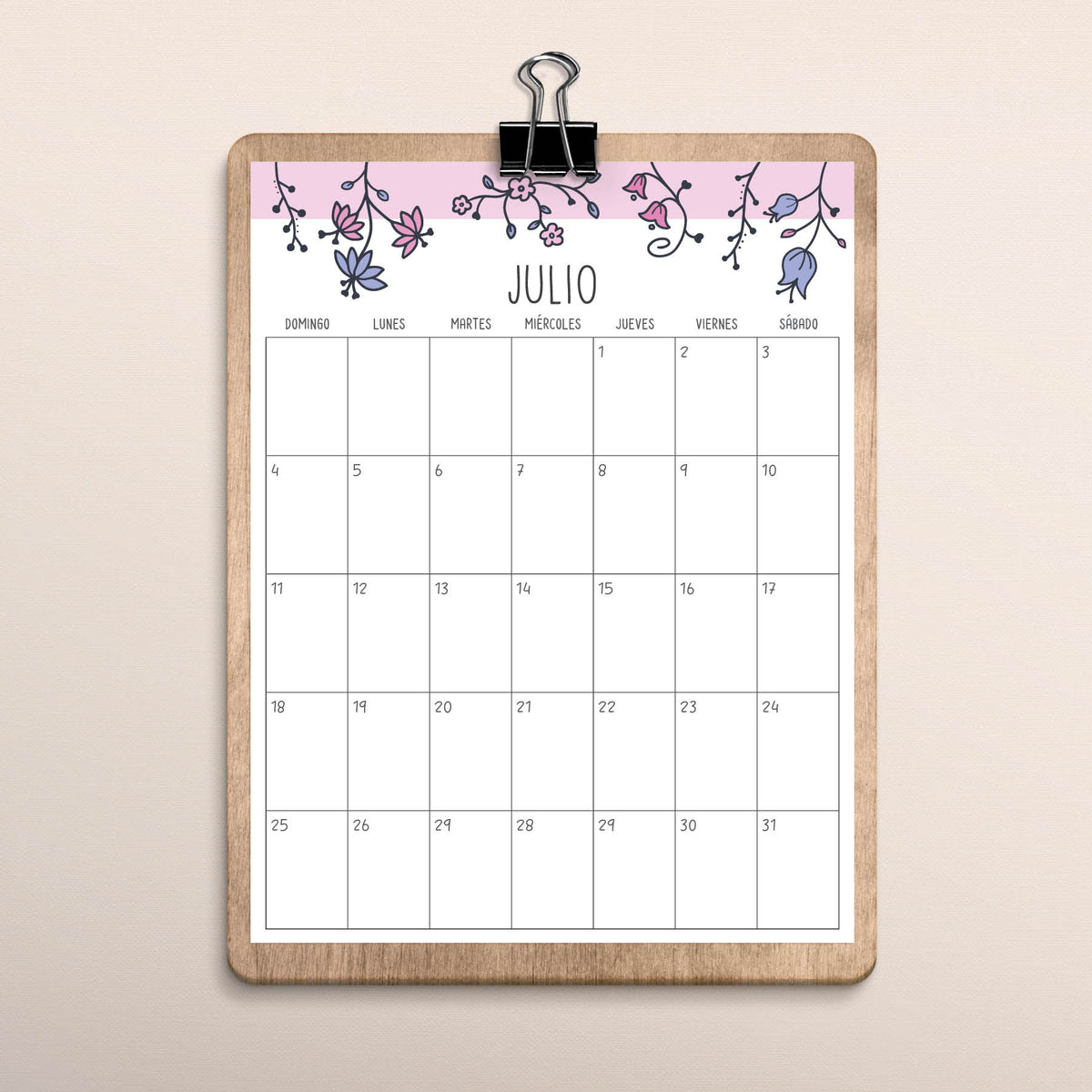calendario para imprimir