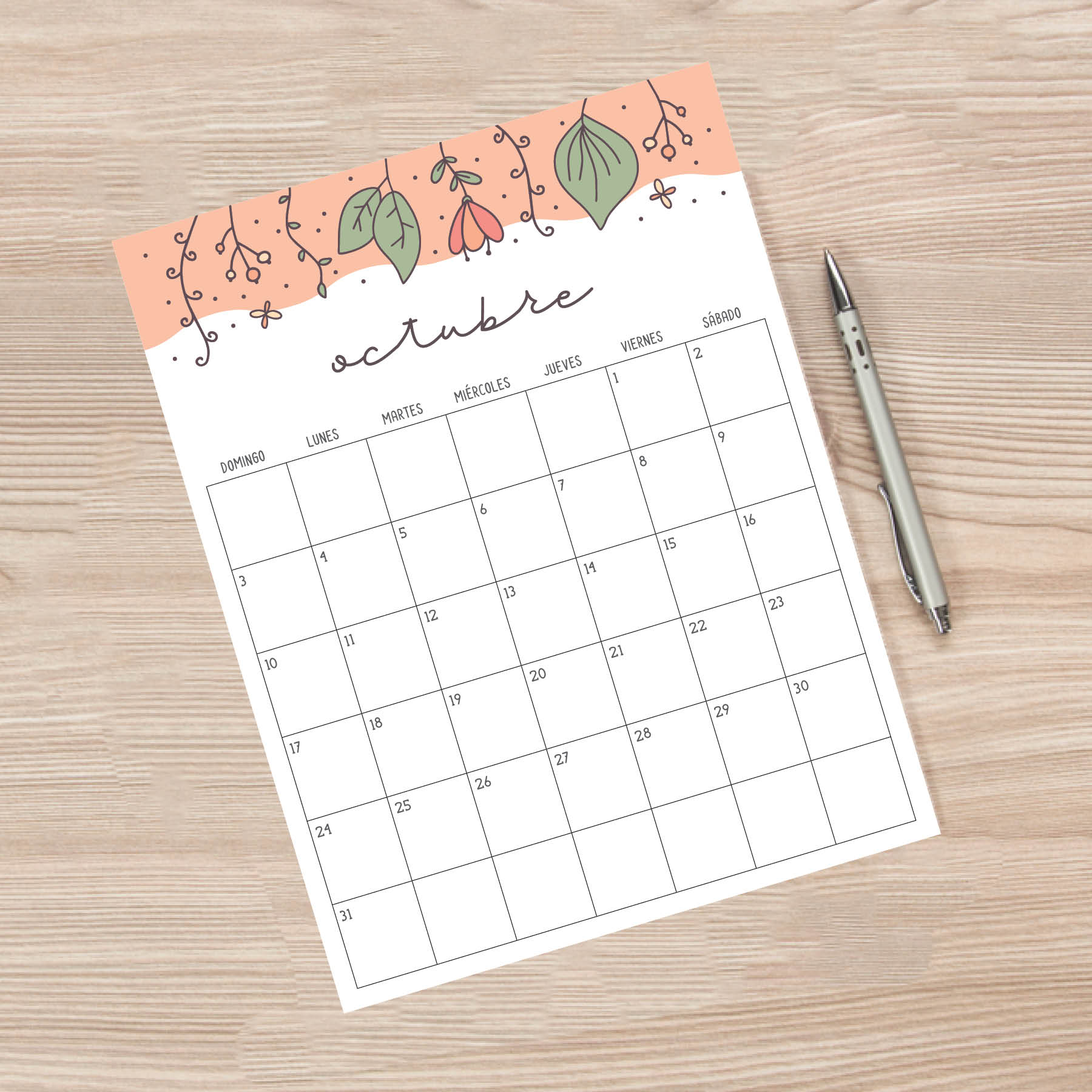 calendario para imprimir