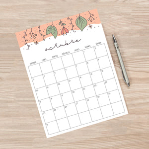 calendario para imprimir