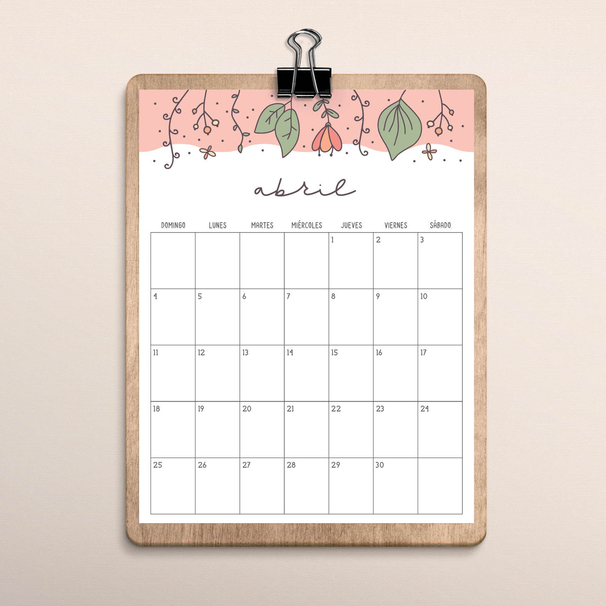 calendario para imprimir