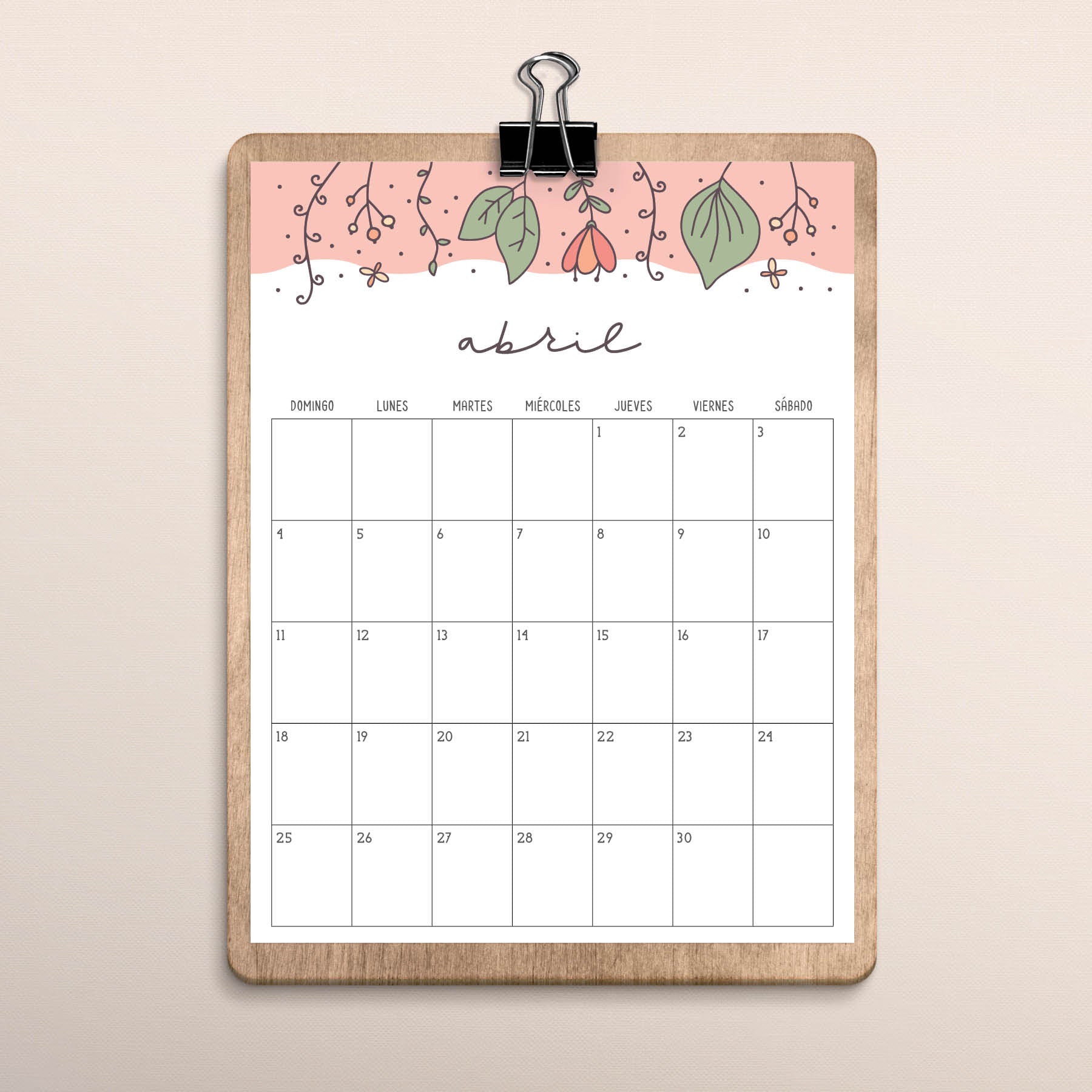 calendario para imprimir