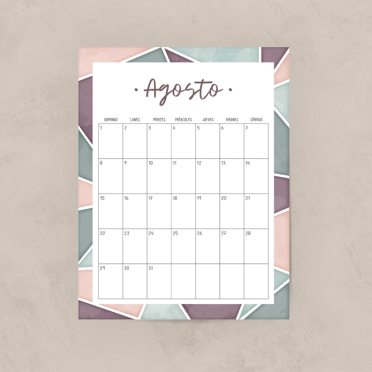 calendario para imprimir