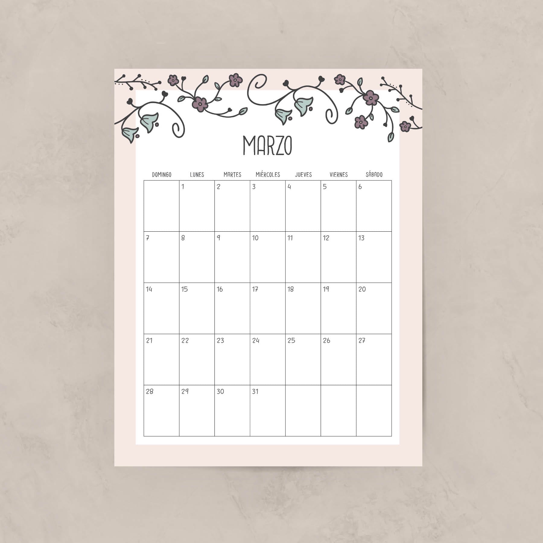 calendario para imprimir