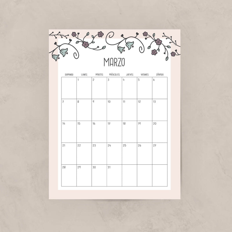 calendario para imprimir
