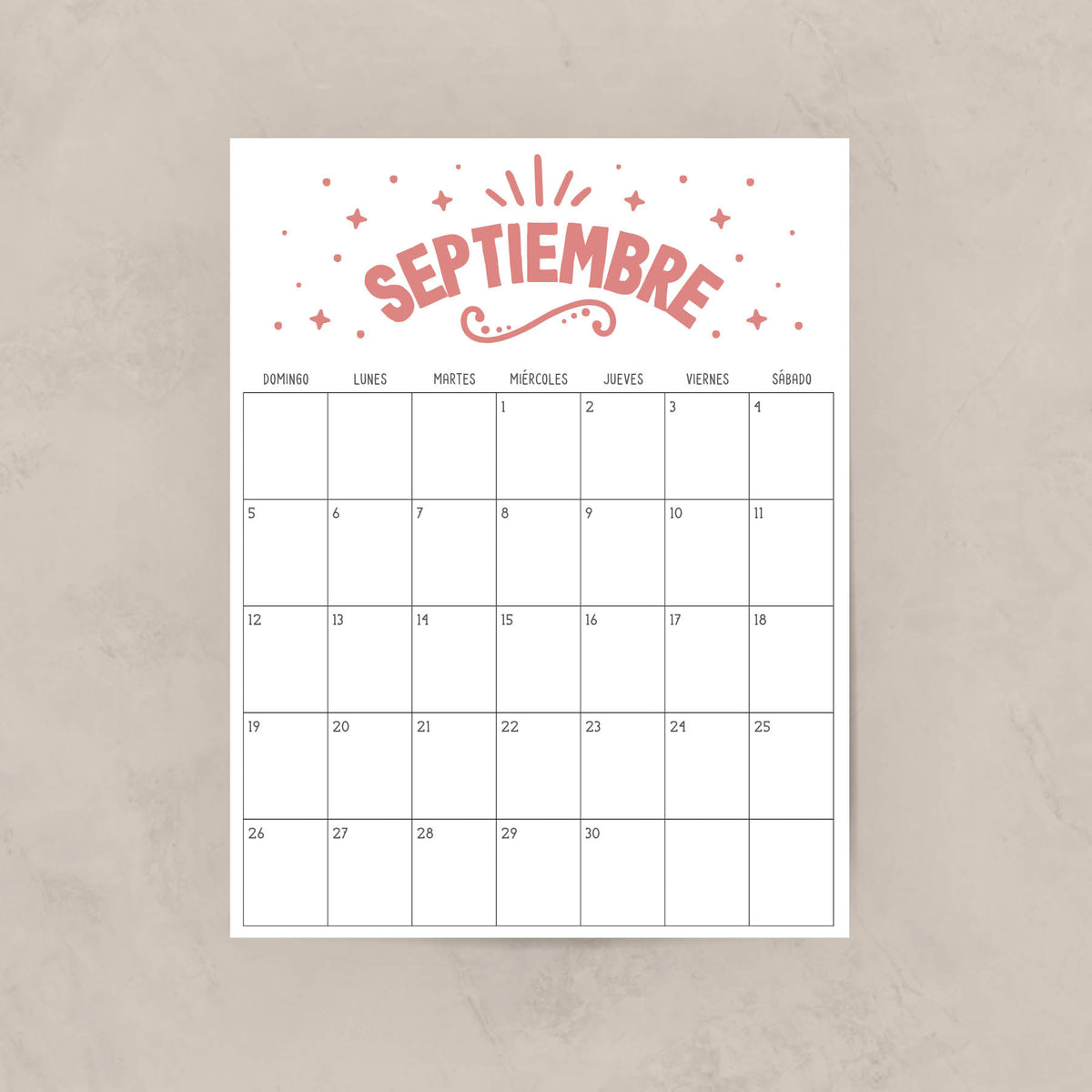calendario para imprimir