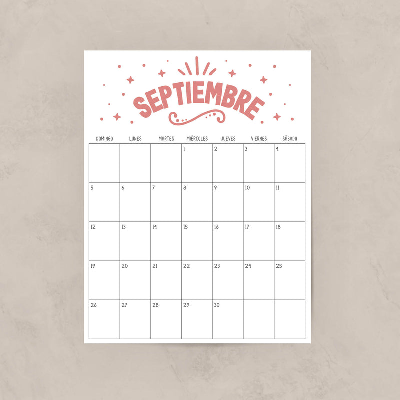 calendario para imprimir