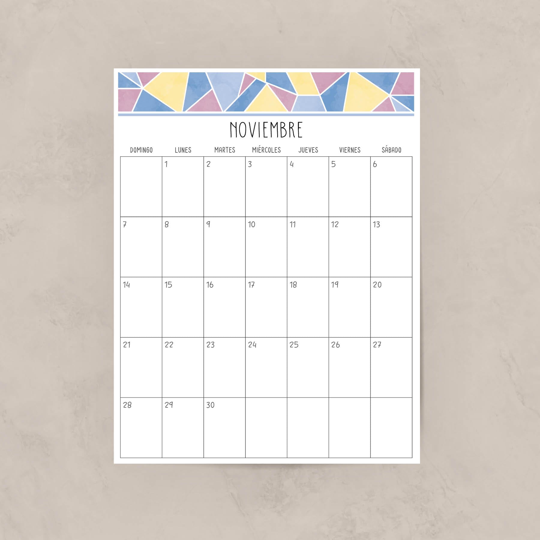 calendario para imprimir