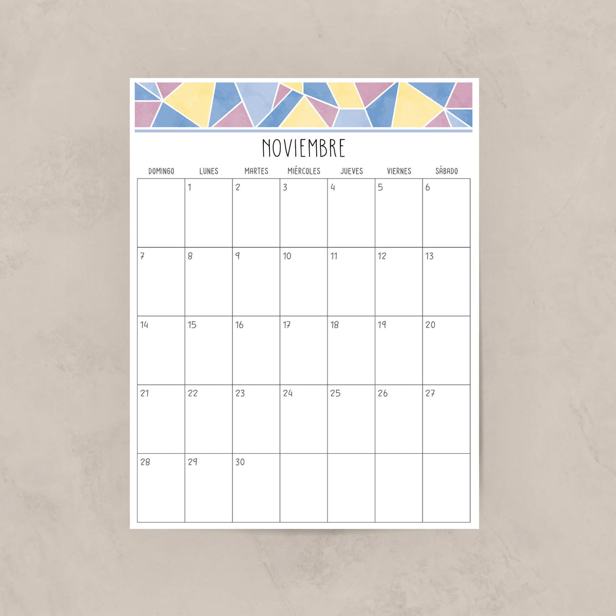 calendario para imprimir