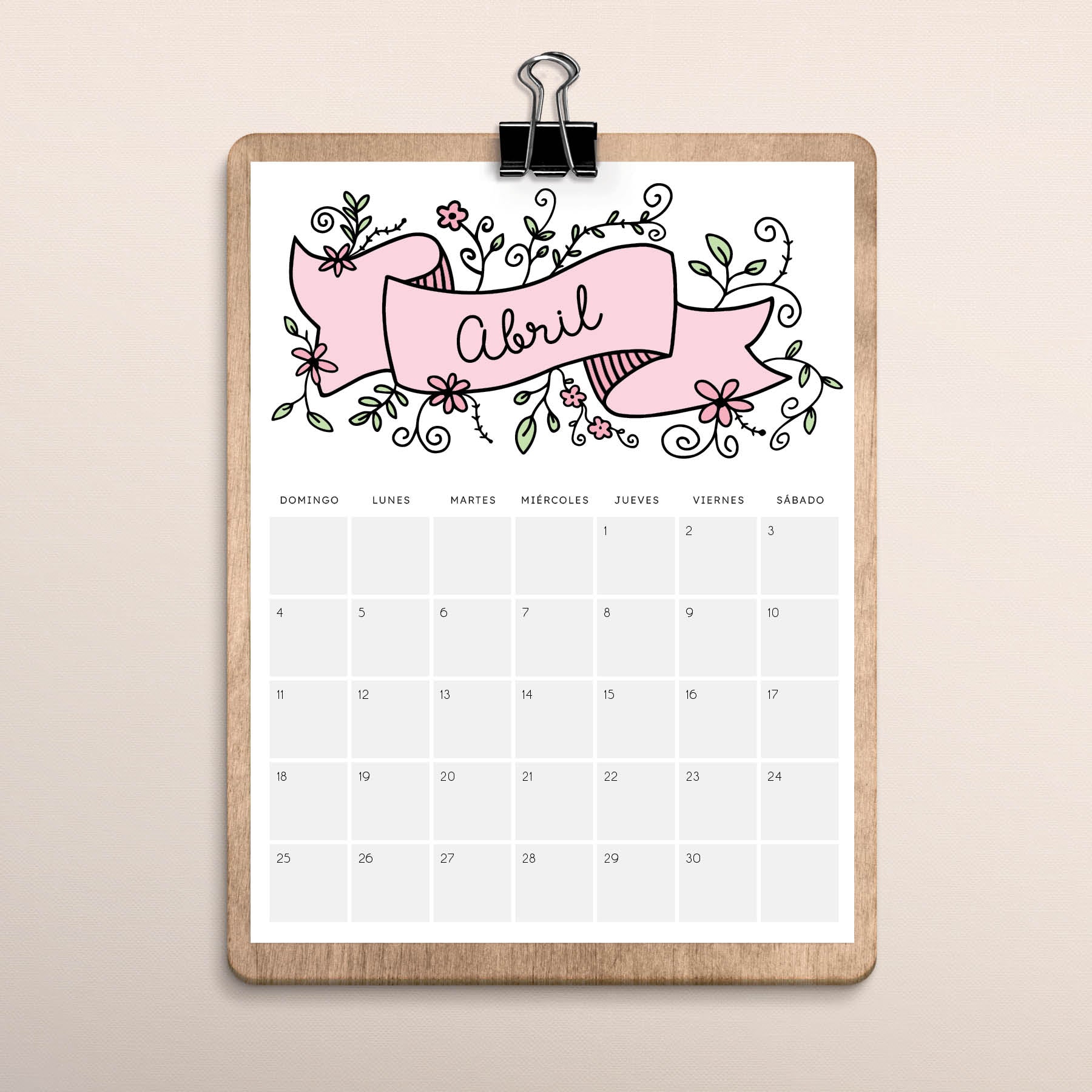 calendario para imprimir