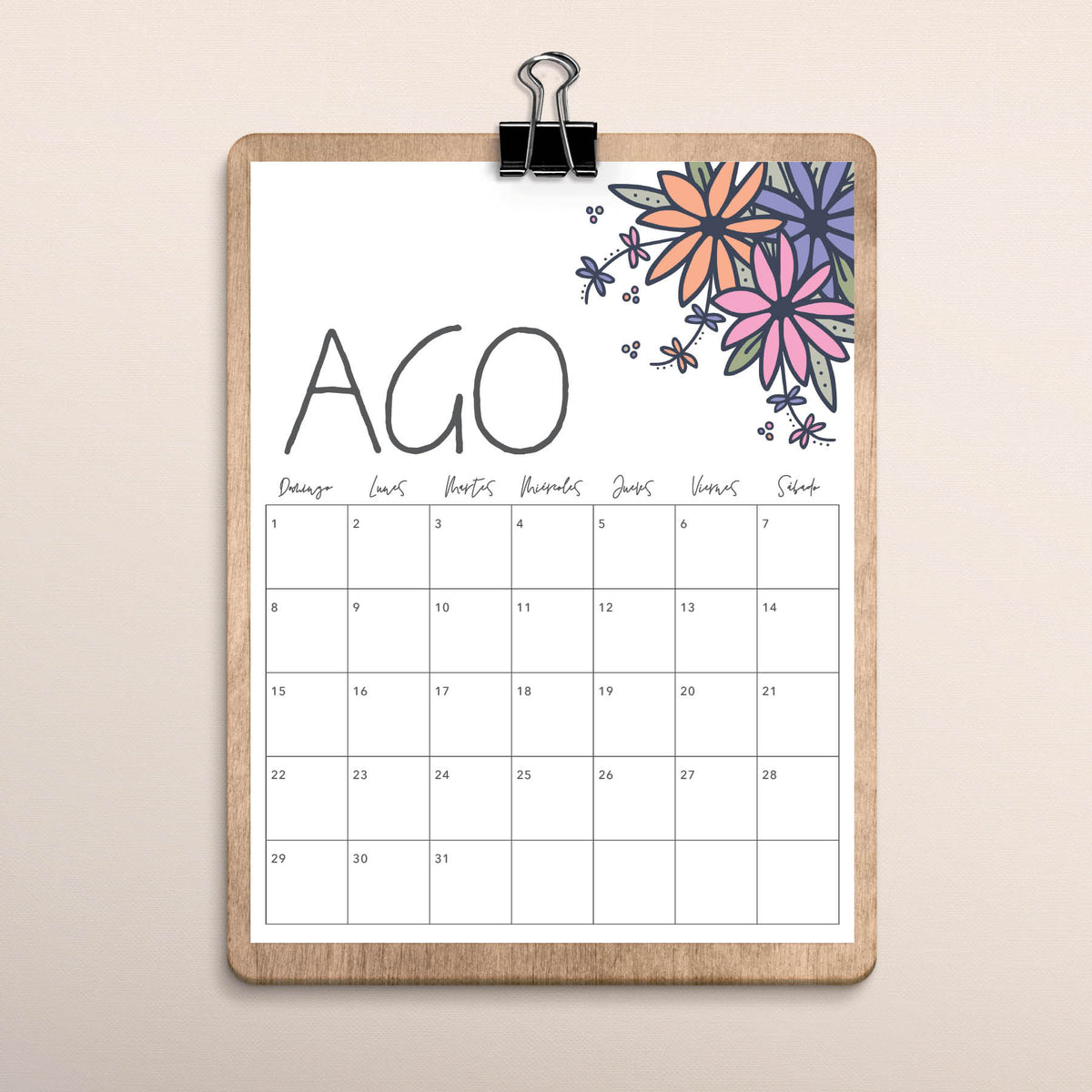calendario para imprimir