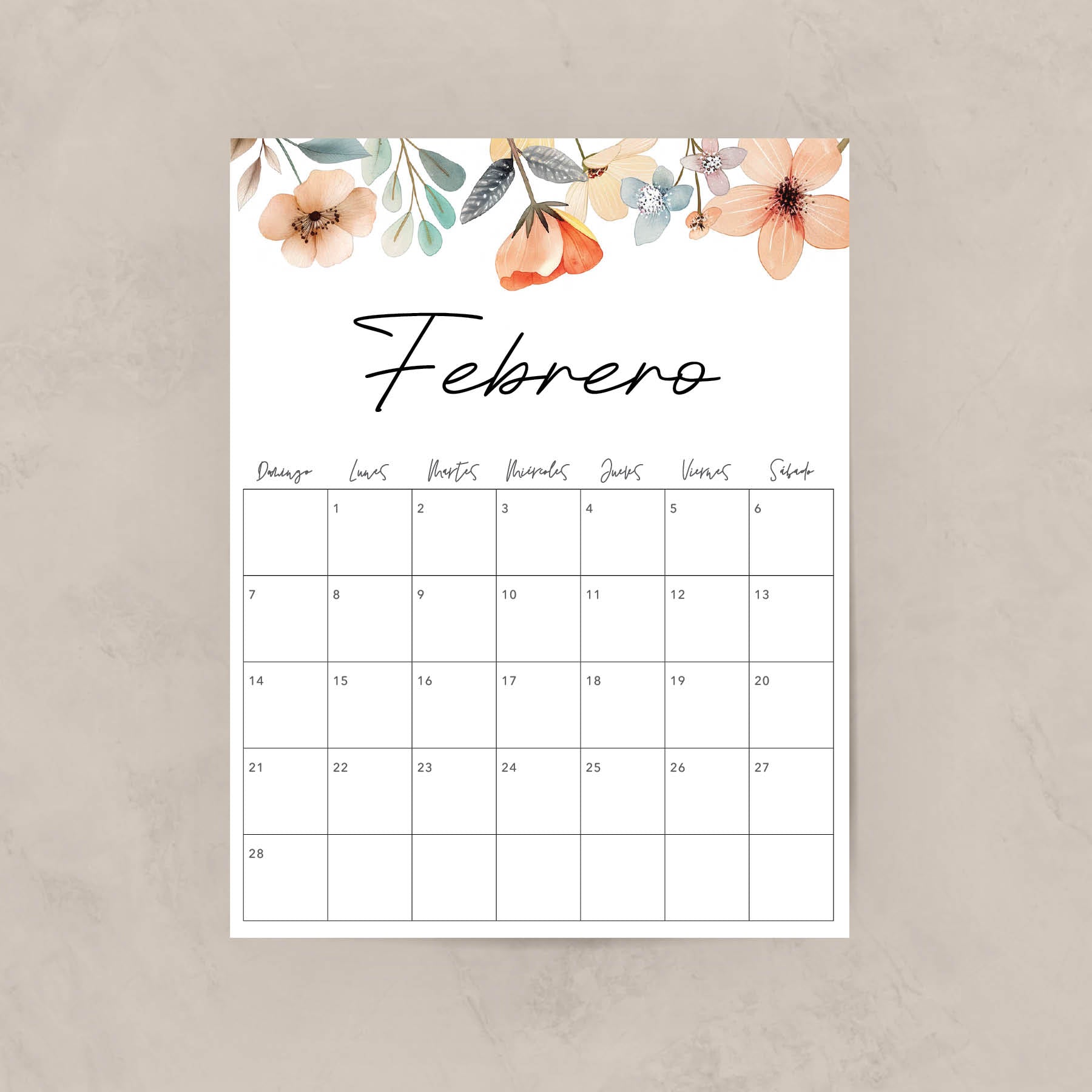calendario para imprimir