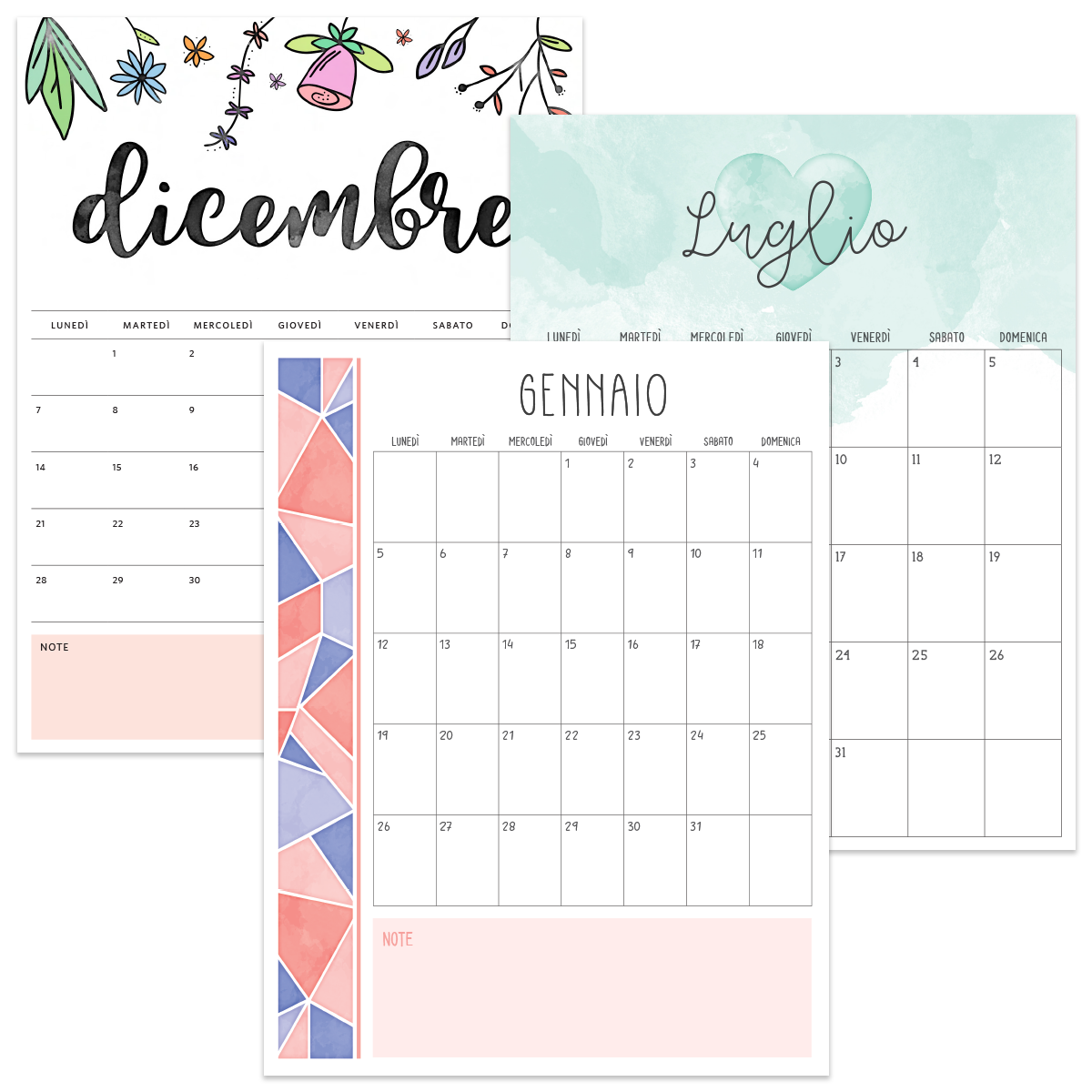 calendario pdf italiano