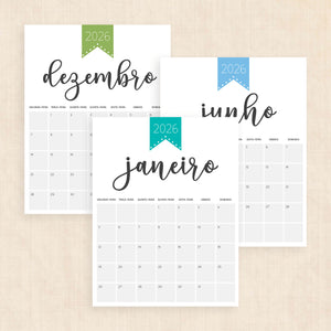 calendario 2026 português