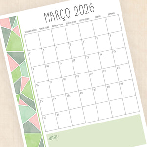 calendario 2026 português