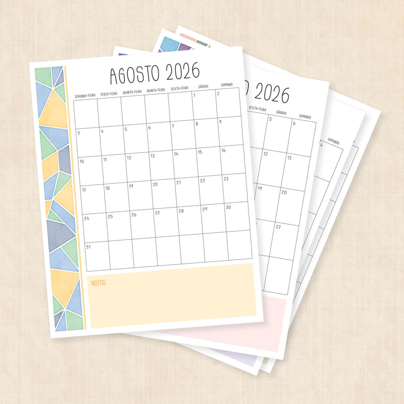 calendario 2026 português