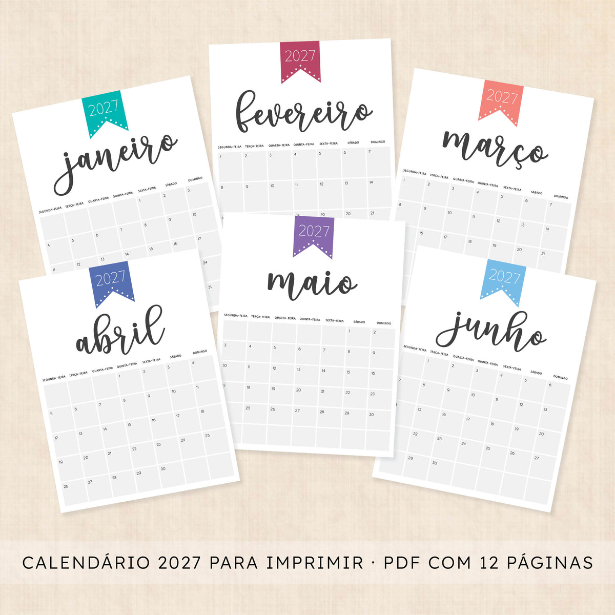 calendario 2027 português