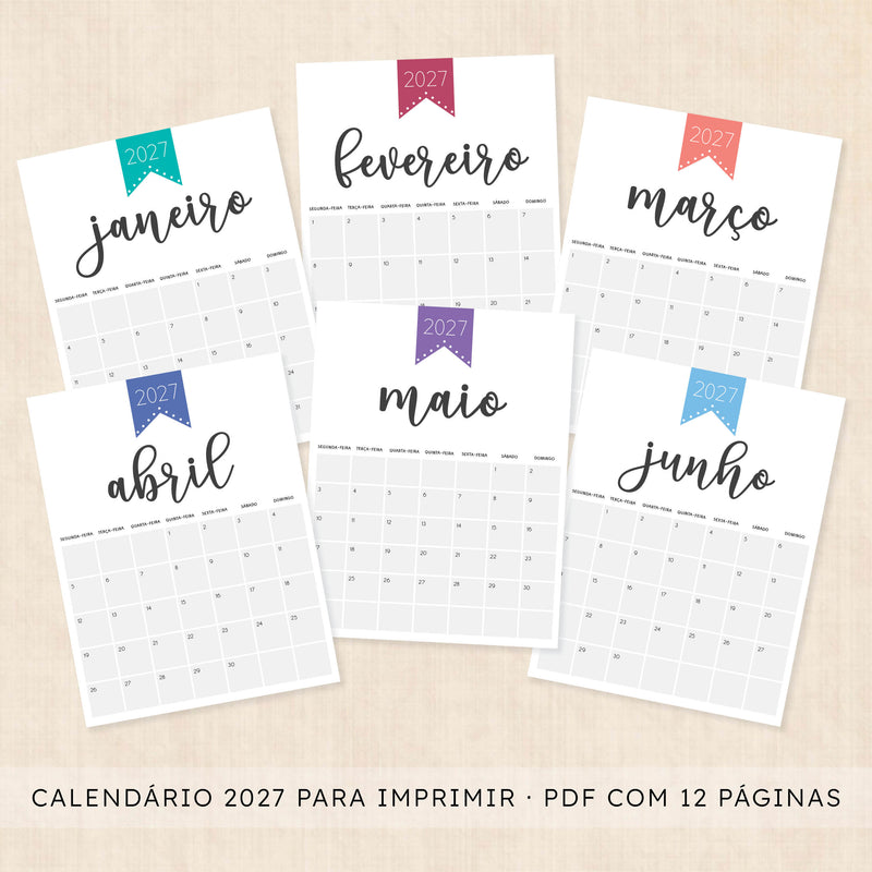 calendario 2027 português
