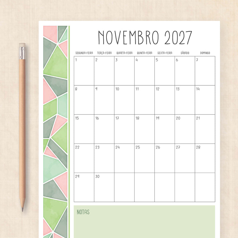 calendario 2027 português
