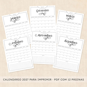 calendario 2027 português
