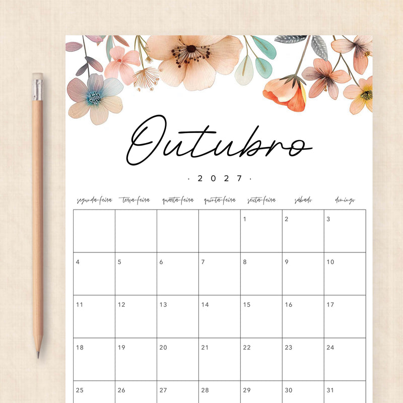 calendario 2027 português