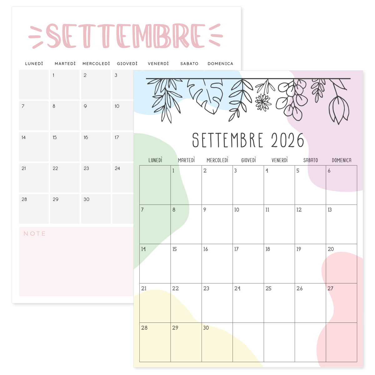 calendario settembre 2026