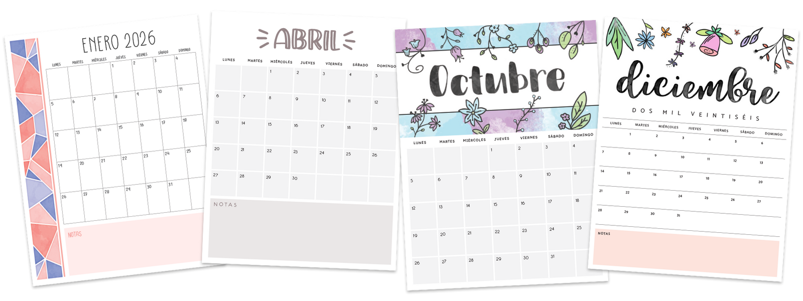 calendario 2026 para imprimir
