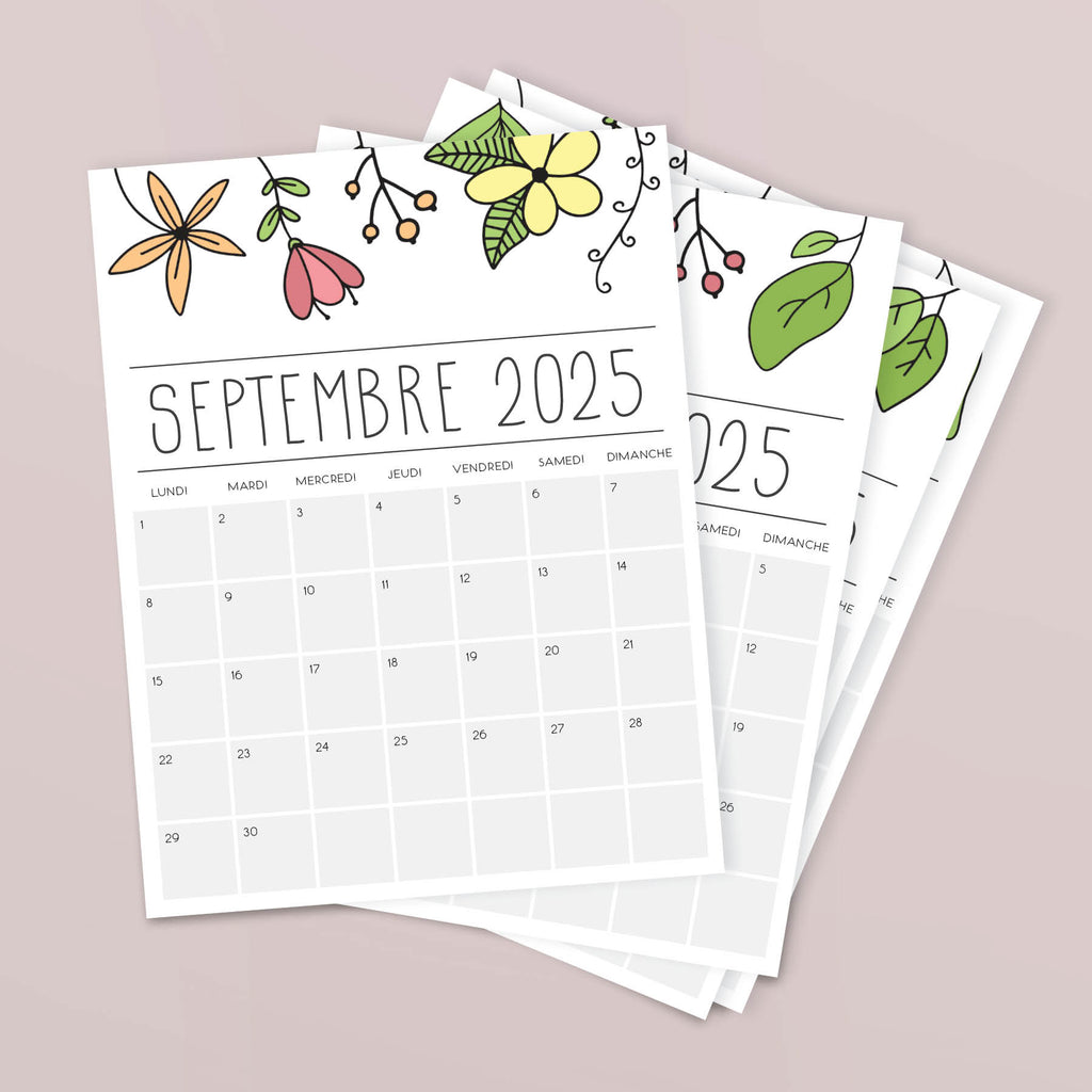 calendrier 2025 à imprimer