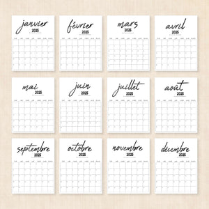 calendrier 2025 à imprimer