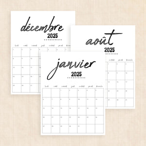 calendrier 2025 à imprimer
