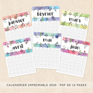 calendrier 2025 à imprimer