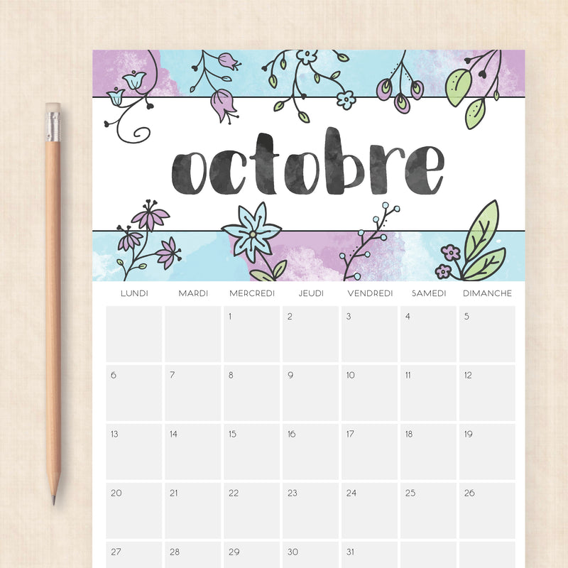 calendrier 2025 à imprimer