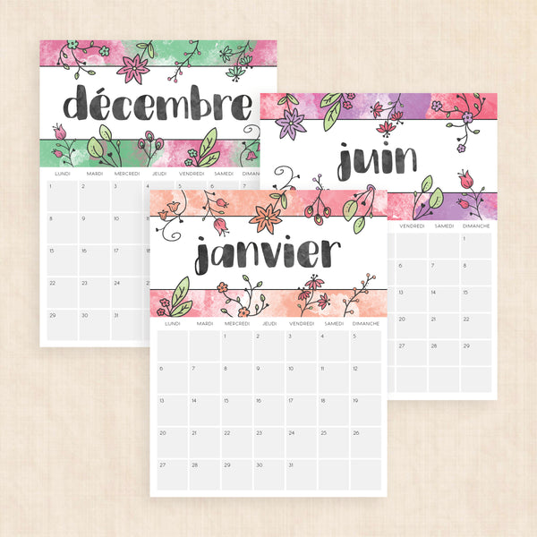 calendrier 2025 à imprimer