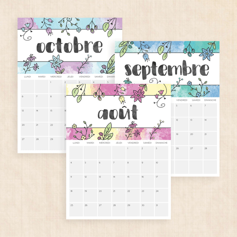 calendrier 2025 à imprimer