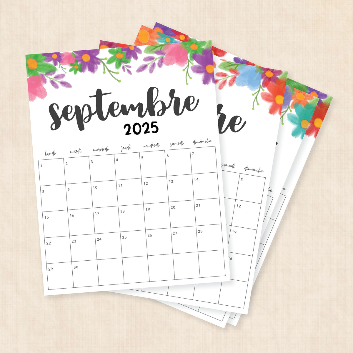 calendrier 2025 à imprimer