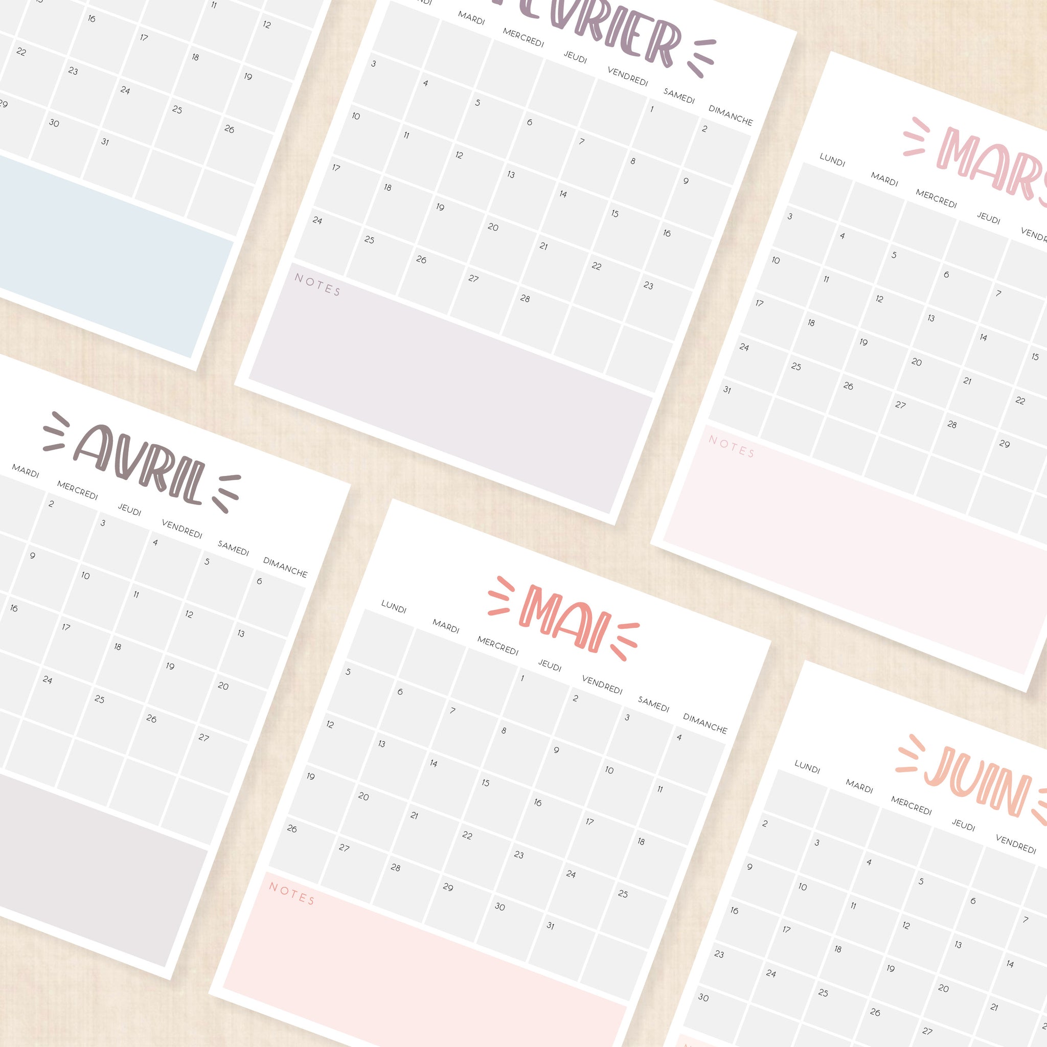 calendrier 2025 à imprimer