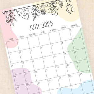 calendrier 2025 à imprimer
