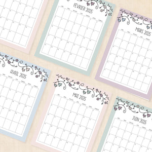 calendrier 2025 à imprimer